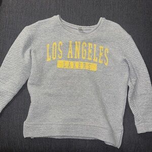 Gray and Yellow Los Angeles Lakers Women's Sweater